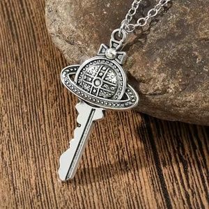 Planet Universe Key Pendant Necklace